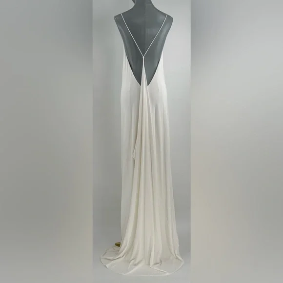 🆕 RAT & BOA 🧿 NWOT Amora Back Draped Jersey Dress, White - Sz M - Picture 8 of 16